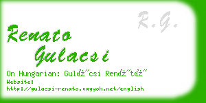 renato gulacsi business card